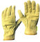 MagiDeal 1 Paar Kurz Schweißerhandschuhe Montagehandschuhe Hitzebeständige, fester Griff, Gartenhandschuhe, Rindsleder schweißhandschuhe, Arbeitshandschuhe für Damen Herren, Hellgelb