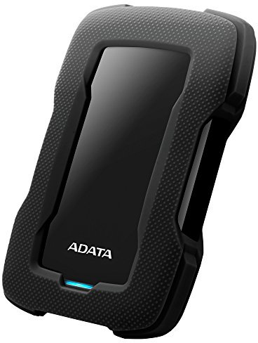 ADATA Unidad de Disco Duro Externa HD330 Negro 4TB USB 3.2 Gen.1 Mantiene Sus Datos Seguros con una Carcasa de Silicona en el Exterior
