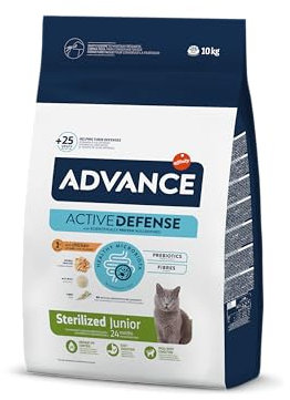 Advance Cat Junior Sterilized Katzenfutter für Kinder, sterilisiert mit Huhn, 10 kg