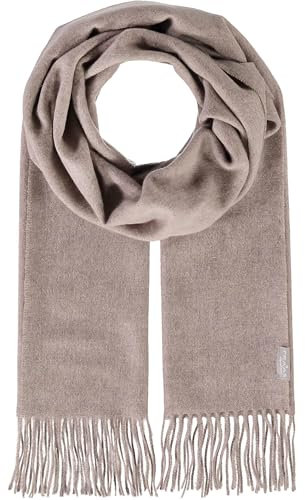 FRAAS Kaschmir Schal 42 x 190 cm - Stola aus 100% reinem Kaschmir für Damen - einfarbige Stola - Wärmend und Hautfreundlich Taupe