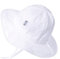 Jan & Jul Baby Sonnenhut UV Schutz UPF 50+ Reine Baumwolle (S: 0-6 Monate, Weißes Eyelet)