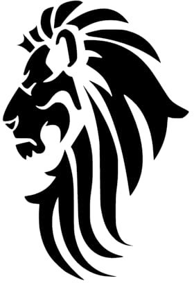 Tribal Löwe 18x12cm Aufkleber Deko Sticker Kleber Tattoo Tätowierung 18 Farben 21-Gelb