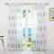 ESLIR Gardinen mit Schlaufen Vorhänge Fensterschal Transparent Schlaufenschal mit Kreis Muster Voile Violett BxH 140x245cm1 Stück
