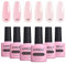 AIMEILI 2 en 1 Base Coat y Builder Gel Nail Extensión Esmaltes Semipermanentes de Uñas Gel Construcción Uñas Consejos Para Uñas Rápida Molde Finger UV LED Building Base Set 6 X 10ml - Set 37