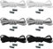 beifon 6 Paar Schleifenlose Schuhbänder Schnürsenkel mit Schnellverschluss elastische, mit Metallverschluss No Tie Shoelaces Gummi Schuhband Metallkapsel für Sport Kinder Schwarz+Weiß+Grau