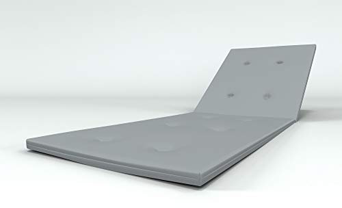 ALOHA Liegenauflage Auflage Polster für Gartenliege Liegestuhl Sonnenliege Liege Kissen Sonnenliege Strandliege (Grau / 190x54x4cm / 1 Stück / + Steppung)