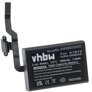 vhbw Akku Ersatz für Apple 020-00633, 020-00634 für kabellose Maus (1986mAh, 3.67V, Li-Ion)