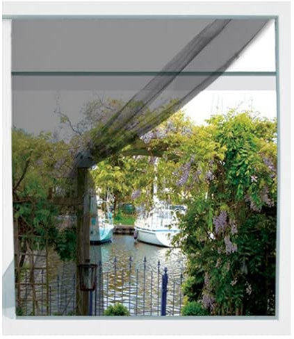 Anti Mosquito Window Curtain Net Screen Insect Bug Mosquito Fly Mesh Guard (Window Screen Black)