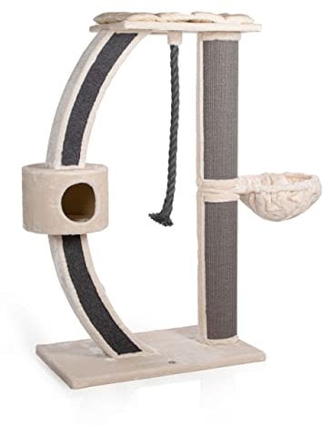 CanadianCat Company | Kratzbaum XXL Granville für große & schwere Katzen | beige anthrazit | ca. 157 x 60 x 170 cm Mainecoon