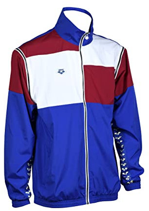 ARENA Unisex-Erwachsene Icons Convertible Jacke, Neonblau/Burgunderrot/Weiß, Small