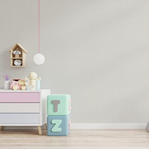 TADESSI Tapete Streifen Pepe M1-No.99 Vliestapete Grau Gestreift Silber Streifentapete Jungenzimmer Mädchenzimmer