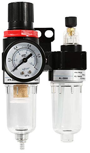 AFR2000 1/4 séparateur D'eau D'huile, 0.5-9.0Kgf 1.5MPa Séparateur D'eau D'air Comprimé, Compresseur de Déshumidificateur de Régulateur de Filtre à Air