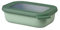 Mepal - Bol multi-usage rectangulaire Cirqula - Nordic sage – capacité 500 ml - couvercle amovible - incassable - étanche – stockage au congélateur, stockage à froid – passe au lave-vaisselle