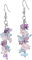 Nupuyai Longues boucles d'oreilles pendantes en pierre de cristal pour femme, pierre de guérison des chakras, boucles d'oreilles pendantes pour fête de mariage, Quartz rose, améthyste et aigue-marine