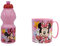 ALMACENESADAN, 4934 - Pack tour à l'école Minnie Mouse - Composé d'une tasse micro-ondes 350 ml et d'une bouteille d'eau 400 ml - Produit réutilisable, sans BPA