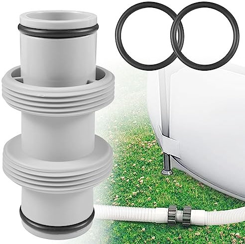 Funmo Schlauchverbinder 38mm,Pool Schlauchverbinder1.5in,Pool Anschlussset für Poolschläuche,Poolschlauch Adapter,zur Verlängerung des Schwimmbadschlauches (1.5 inch to 1.5 inch Straight Connector)