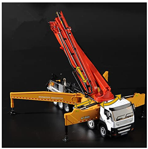 LAGNY Construction Vehicle Model 1/50 Scale For Alloy Die-cast Pump Truck Engineering Vehicle Model Souvenir Decoration (Color : Rood)