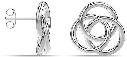 LeCalla Ohrringe aus 925er Sterlingsilber, glänzend, Unisex, rund, Zirkonia, Halo-Ohrstecker für Männer und Frauen