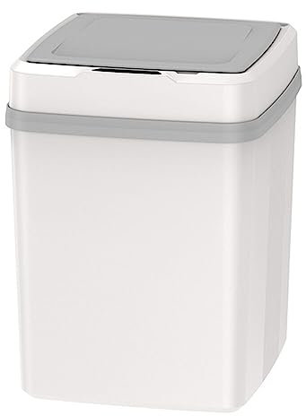 Poubelle Intelligente 12L, Poubelle de Cuisine Automatique, Poubelle silencieuse, Ouverture sans Contact, Poubelle en Plastique,Poubelle de Nuit avec LED Bleu, pour Cuisines, Salons, Chambres