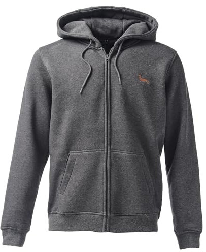 Baddery Gassi Jacke Herren & Damen : Dackel - Zip Hoodie - Geschenk für Hundebesitzer, Hundeliebhaber & Jäger (BY012 Zip-Hoodie Charcoal 4XL)