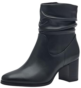 MARCO TOZZI Damen Stiefeletten mit Absatz Vegan mit Reißverschluss, Grün (Forest), 36 EU