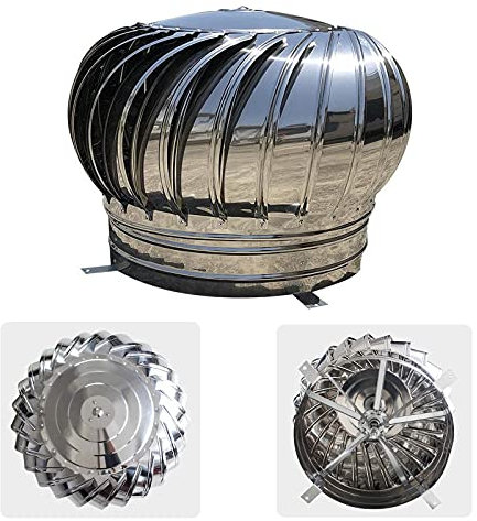 vent cover extractor fan vent cover Wind Ventilator, Zero Consumption, Roof Turbines, 4.3 in ~ 15.7 in Round Ventilation Outlet/1Pcs/9.8Inch (Color : 1pcs, Size : 15.7Inch(400Mm))