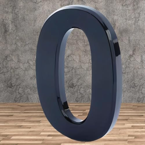 Moderne Hausnummer,4 Zoll Türaufkleber hausnummer, Never rust hausnummernschild,Premium Qualität,3D Effekt Hausnummern,Perfect little number for the door with no drilling.(0)