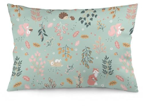 Kissenbezüge, Waldtiere, Fuchs, Hirsch, Eichhörnchen, Kaninchen, Stuhlkissen, Sofakissen, Sitzkissen, Bett-Kissenbezug, 50 x 35 cm