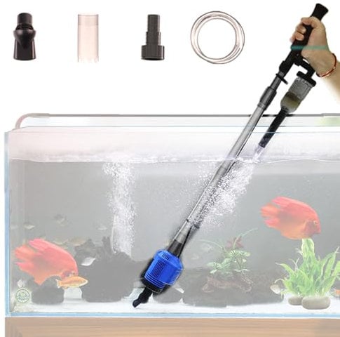 RUYICZB Aquarium Elektrisch, 4 in 1 Aquarium Sauger, 20W Elektrische Aquarium Wasserwechsler Automatisch Aquarium Reinigungsset, Für Wasserwechsel Sandreiniger Wasserfilterung Und Wasserumwälzung