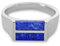Sprezzi Fashion Herren Ring Gold Siegelring mit Lapis Lazuli Stein blau massiv aus 925 Sterling Silber poliert eckig handgemacht (58, Gold)