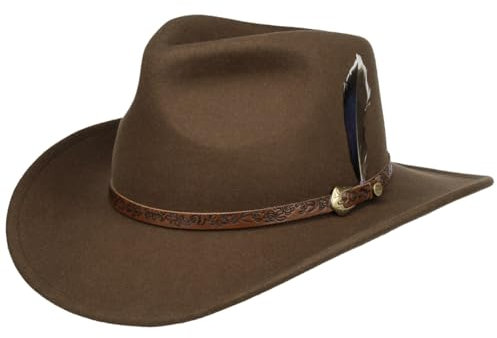 Stetson Norbeck Wollhut Cowboyhut Herren Herbst Winter braun L (58-59 cm)