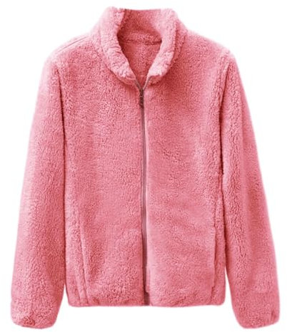 Sale Damen, Winter Jacket For Women Übergangsjacke Damen-Winter-Reißverschluss, Flauschige Wolle, Teddy-Freizeitmantel, Reißverschlusstasche, Winter, Warme, Weiche Jacke Softshell Damen, Sale Damen