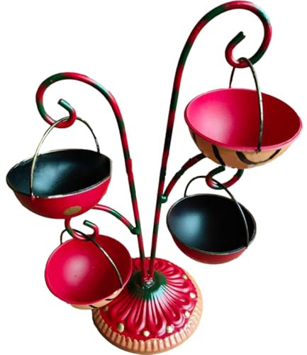 Vobumix Christmas Snack Stand Snack Bowl Holder Cupcake Decorative Rack Snack Basket for Christmas Party Accessory