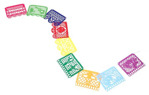 Amosfun Feier Mexikanischen Party Banner Kit Tag Der Toten Dekorationen 7 Farbe Filz Banner String