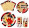 WERNNSAI Pirate Party Supplies - 64PCS Pirate Party Plates Napkins Cups for Kids Boys Birthday Party Supplies Paper Tableware Set Treasure Pirate Birthday Party Decorations Serves 16 Guests