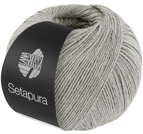 LANA GROSSA Setapura | Angenehm weiches, mattes Seidengarn | Handstrickgarn aus 100% Seide | 50g Wolle zum Stricken & Häkeln | 200m Garn FB21