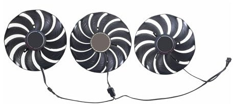DLUPING Ventilateur de Carte Graphique 98MM CF1010H12S DC12V 0.35A pour RX 7800 XT Phantom Gaming 16GB OC Fan 3PCS Set Fan