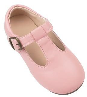 TRIWORIAE-Scarpe Mary Jane Eleganti per Ragazze Ballerine Basse per Matrimonio, Festa, attività, Scuola Rosa 29