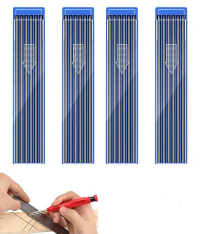 Hawfund Charpentier Bleistift-Nachfüllungen, 24 Stück, 2,0 mm HB Graphitminen, wiederverwendbar, ideal für Holz, Zeichnen und Zeichnen auf harten Oberflächen