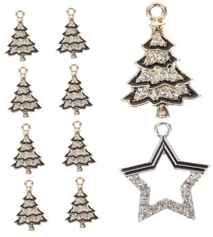 Operitacx Charms Zur Schmuckherstellung Aus Metall 10 Stück Weihnachtsbaum- Für Armband-charms