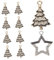 Operitacx Charms Zur Schmuckherstellung Aus Metall 10 Stück Weihnachtsbaum- Für Armband-charms
