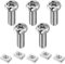 Battery Screws and Nuts Stainless Steel Motorcycle Battery Terminal Bolts and Nut Kit 5 Sets Cross Pan Head with Nuts Assortment Set M6 x 16mm