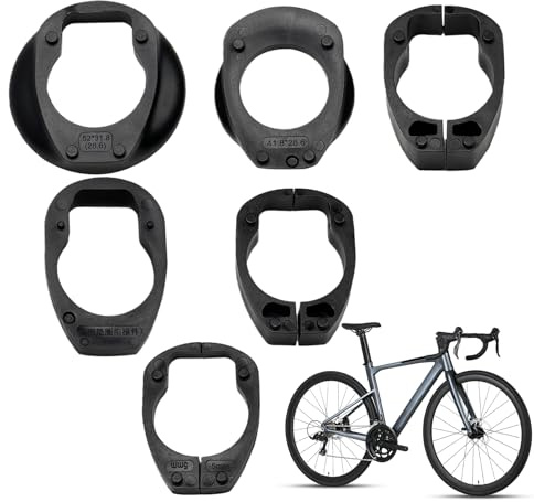 lenker abstandshalter | Fahrrad Ahead Vorbau Spacer | Aluminium Fahrrad Lenker Spacer Fahrradlenker | Set von 6 gehandhabten Abstandshalter | Fahrrad-Unterlegscheiben für Herren und Damen im -Bereich