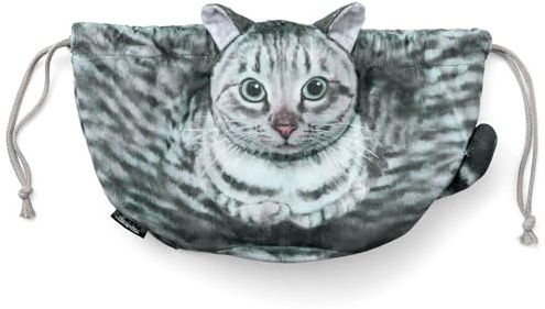 Kosmetiktasche mit Katze, Kulturbeutel mit Katze, weiche Geldbörse mit