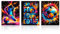 Dazzlewall 3 Stück Graffiti Fußball Bilder, Motivierende Sportposter für Schlafzimmer Jugendzimmer Spielzimmer Deko 12x16 Zoll Ungerahmt