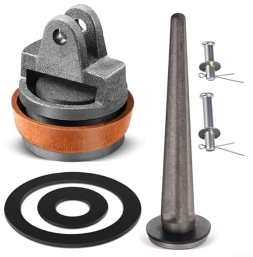 Whychstore Set di pistone di ricambio per pompa a mano in ghisa con anelli in pelle guarnizione per pompa dell'acqua a mano tipo 75 Sistema di irrigazione da giardino lunghezza 90 mm
