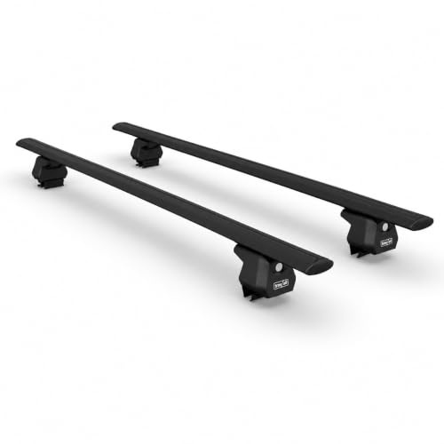 TRAVALL Kia Optima SW (2015-2020) Roof Bars fit (Flush Rail) Compatible Black Aluminium Lockable Car Roof Rack 100KG Dynamic Load Capacity T-Track System Cross Bars Set of 2