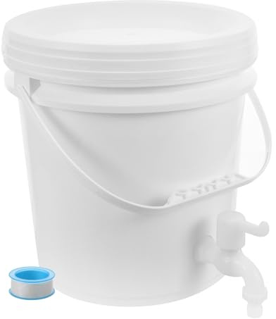 SHINYPASING Récipient d'eau de Camping 10l en Plastique Épais avec Robinet, Seau de Stockage d'eau Extérieur Solide et Facile à Remplacer pour Diverses Activités en Plein Air