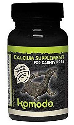 Komodo Calcium Supplement for Carnivores High Quality Highly Nutritious with Natural Minerals Multivitamin Healthy Non Toxic Safe Pet Food -135g | Calcium supplement for reptiles & amphibians – daily for juveniles, 3x weekly for adults, balanced diet