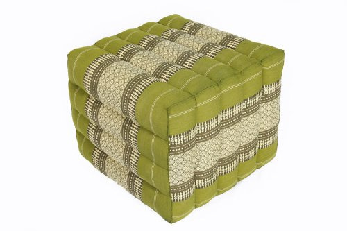 Handelsturm Thaikissen Quader/Würfel 40 x 45 x 50 Positurkissen Hocker Fußhocker Lagerungskissen Polsterhocker Fußablage grün